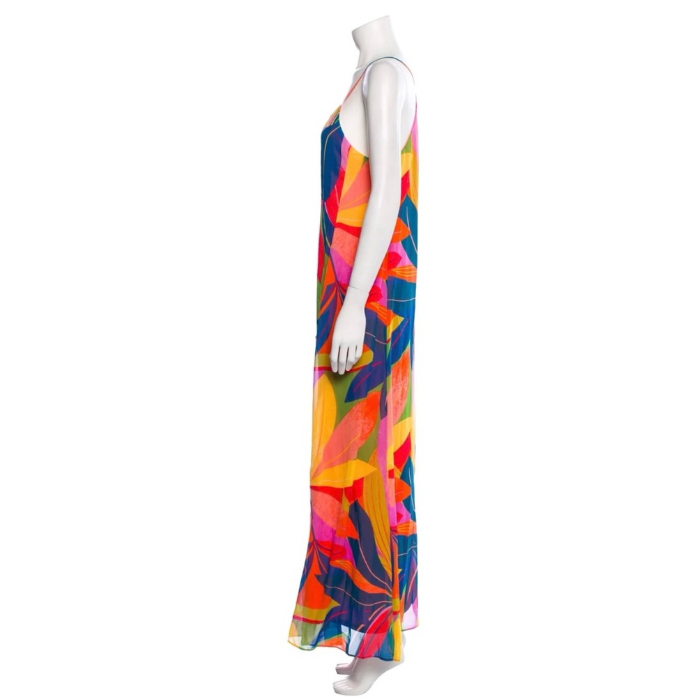 NWT Nicole Miller REVOLVE Maxi Tropical Print Sundress Resortwear Summer - Picture 4 of 8